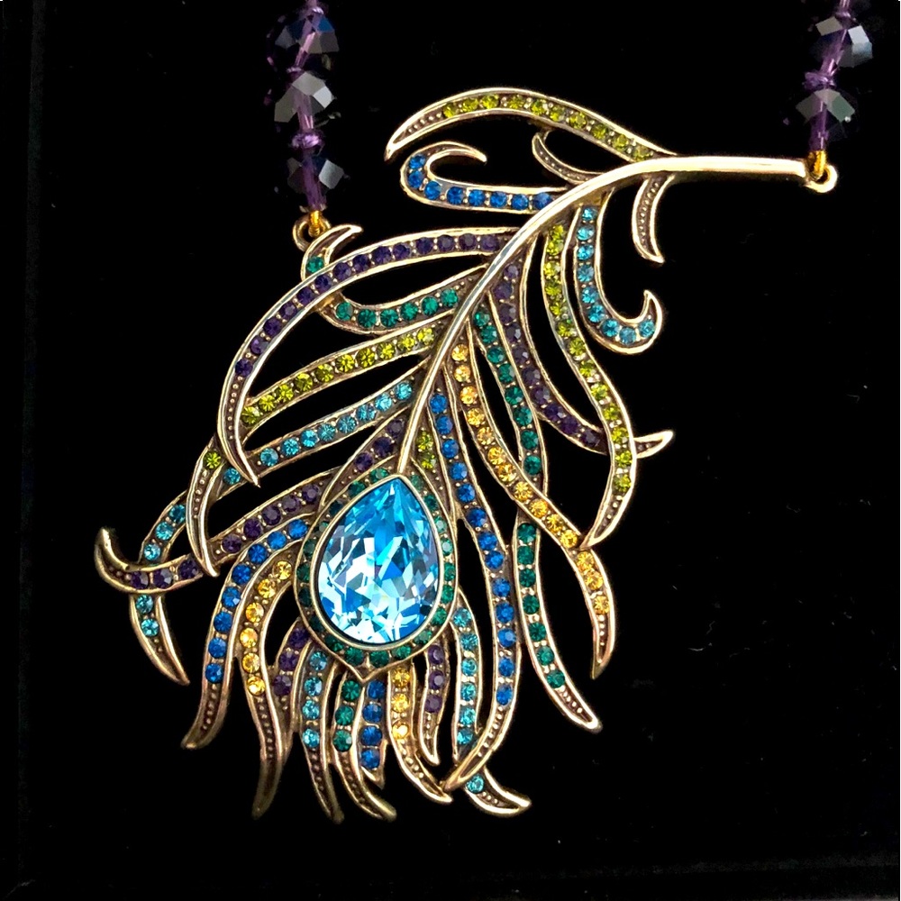 Heidi Daus Peacock necklace.
